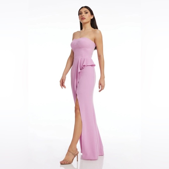 DRESS THE POPULATION Kai Bodycon Maxi Dress Lavender M - Picture 3 of 11